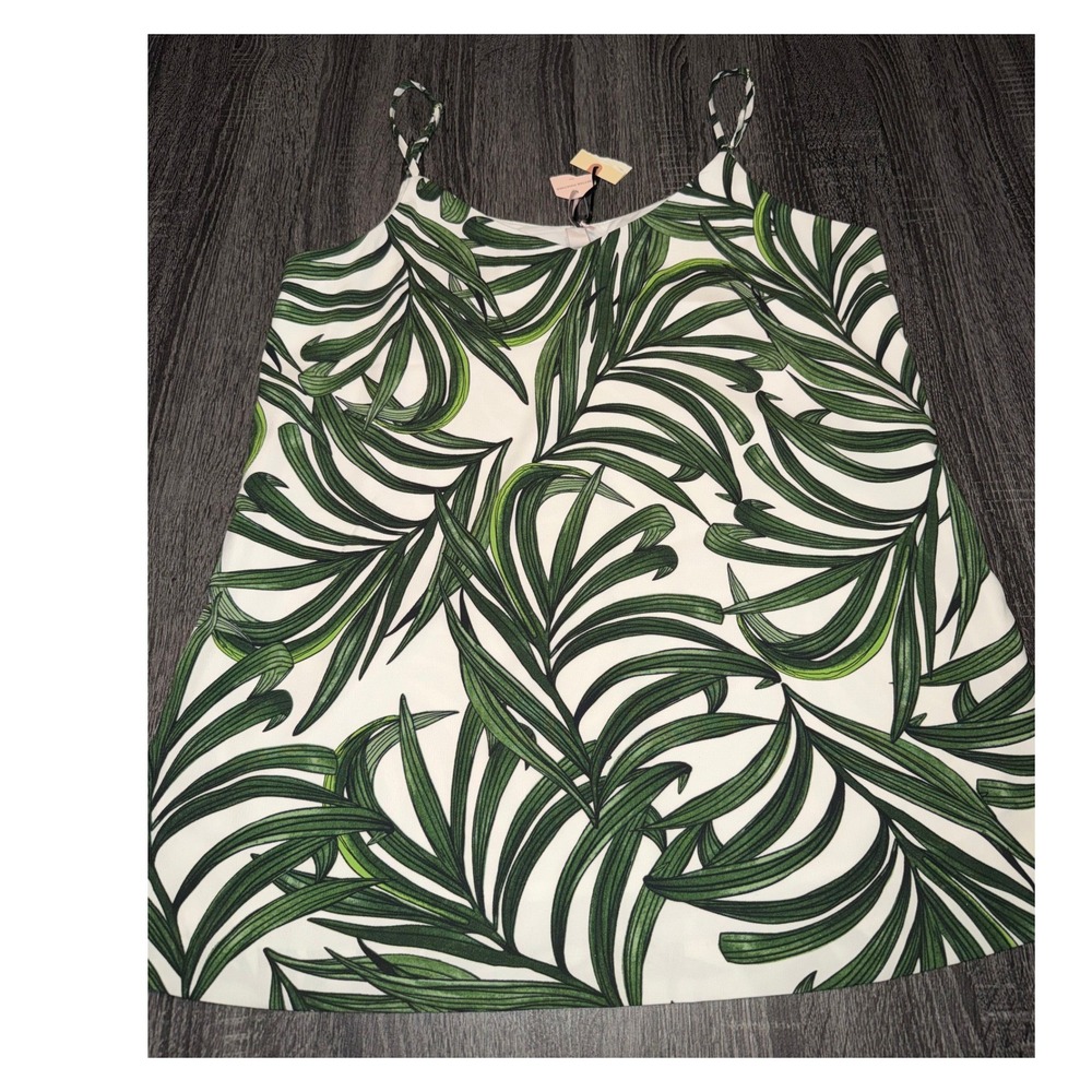 Eliane Rose NEW Tropical Palm Leaf Two Piece Set  Top‎ Skirt Resort Wear Size L - Picture 2 of 14